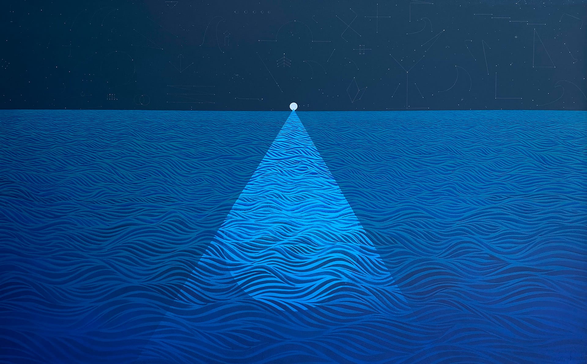 Blue Moon, Blue Sea, Blue Heart by Mark Warren Jacques