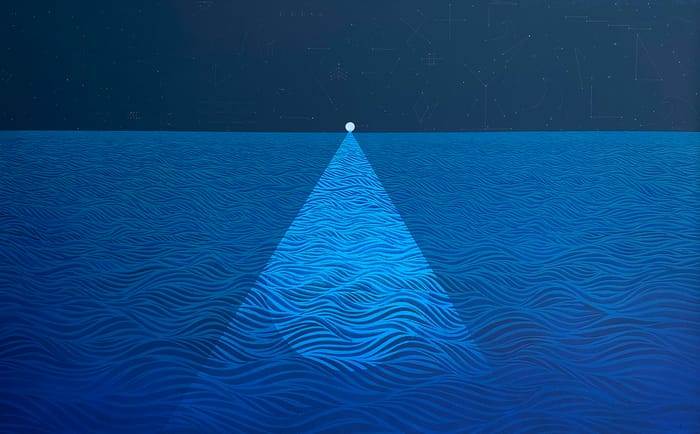 Blue Moon, Blue Sea, Blue Heart by Mark Warren Jacques