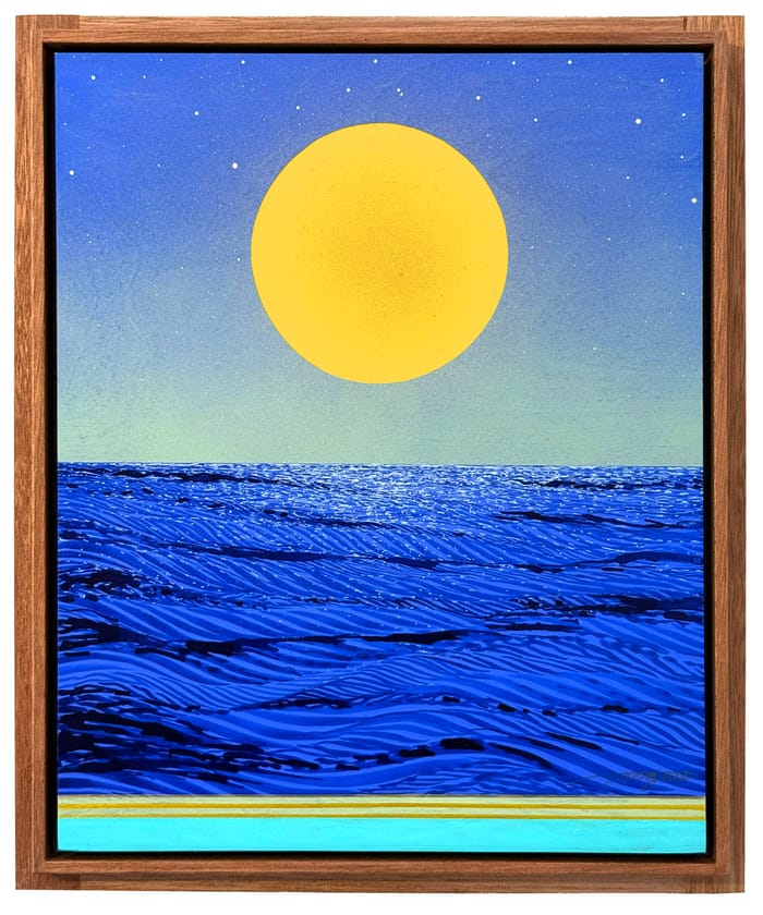 The Sky Opens The Moon a Pearl Floating There Reminding Us We Belong to This Vastness by Mark Warren Jacques
